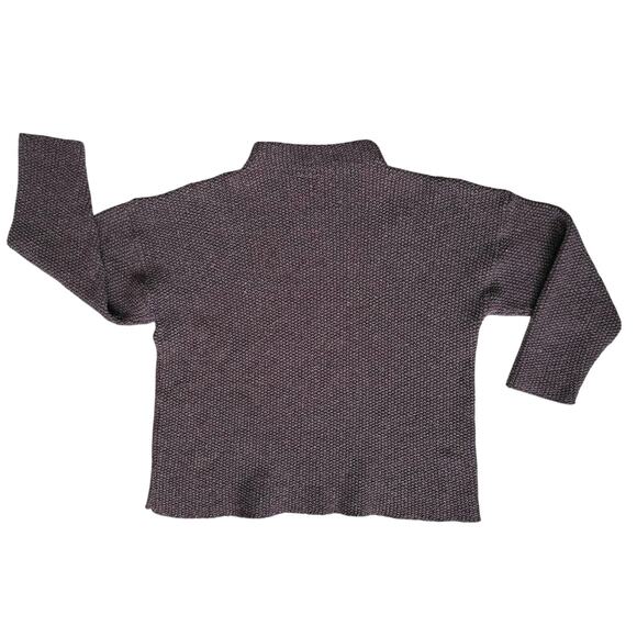 Vtg Karen Tate Sweater Medium Large Plum Textured 90s Earthy Vineyard Wool Blend - Picture 8 of 10